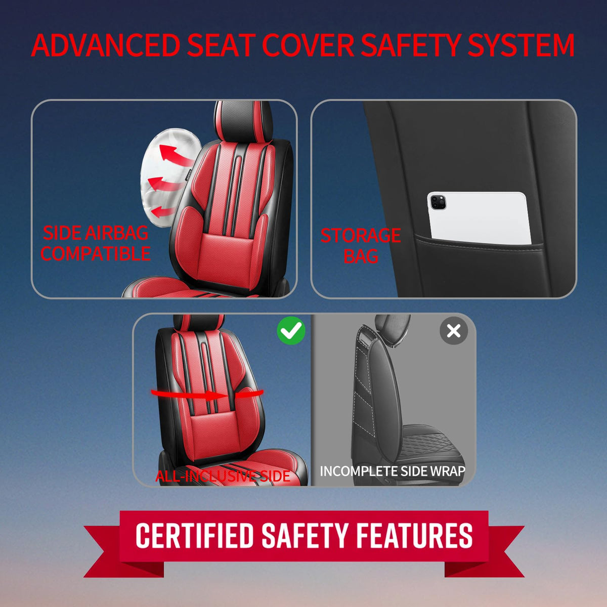 Car Seat Covers Full Set 5 Seat D722011