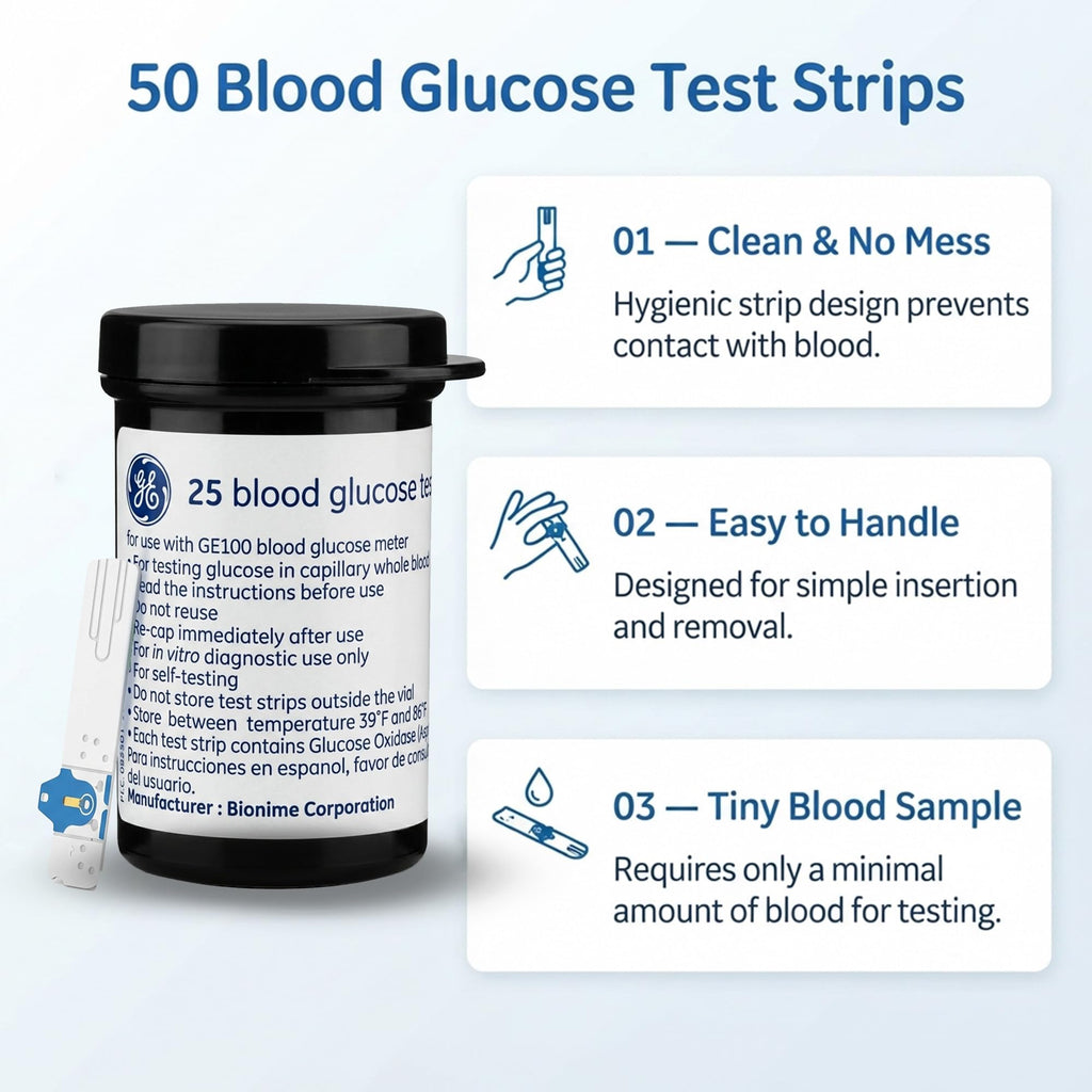 Blood Glucose Test Strips 50ct T4247