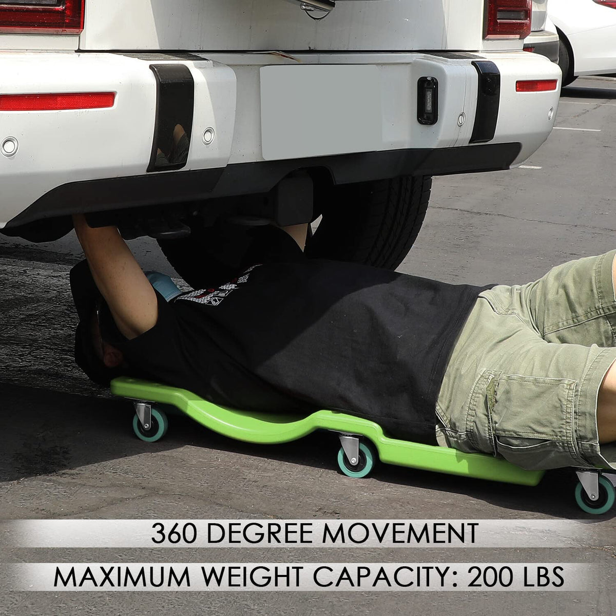 40 Inch Rolling Garage Creeper with Padded Headrest Z724