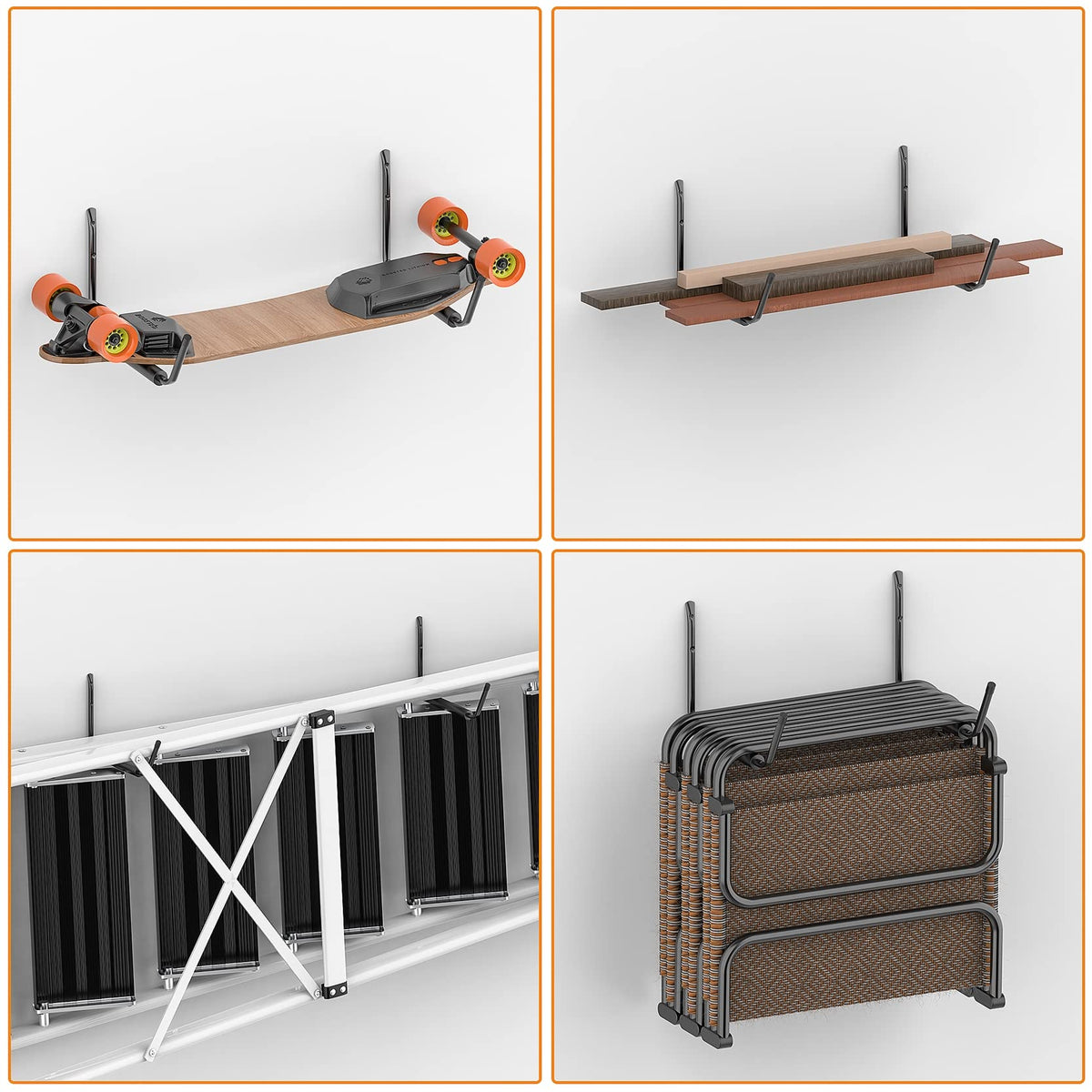 Wall Mount Kayak Storage Rack for 2 Kayaks Z410178
