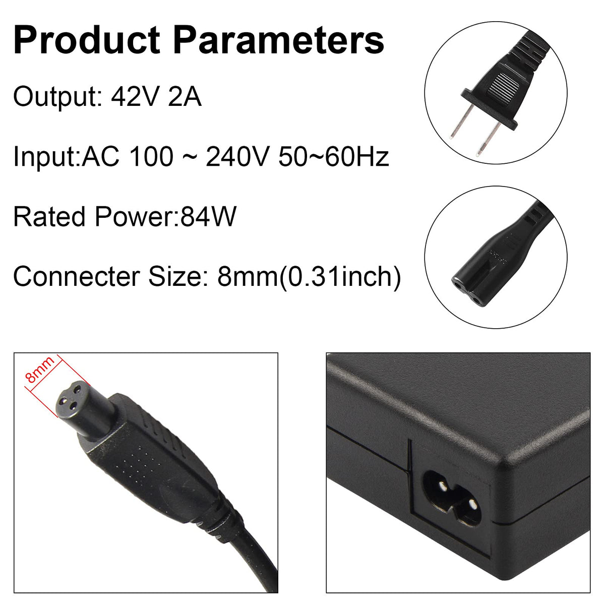 42V 2A 3 Prong Charger U322861