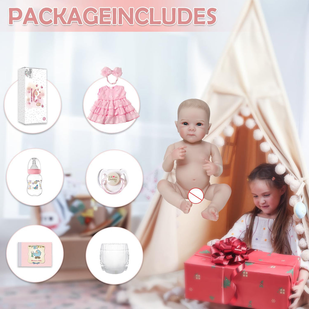 20 Inch Realistic Lifelike Newborn Baby Doll Girl with Vinyl Body C243757