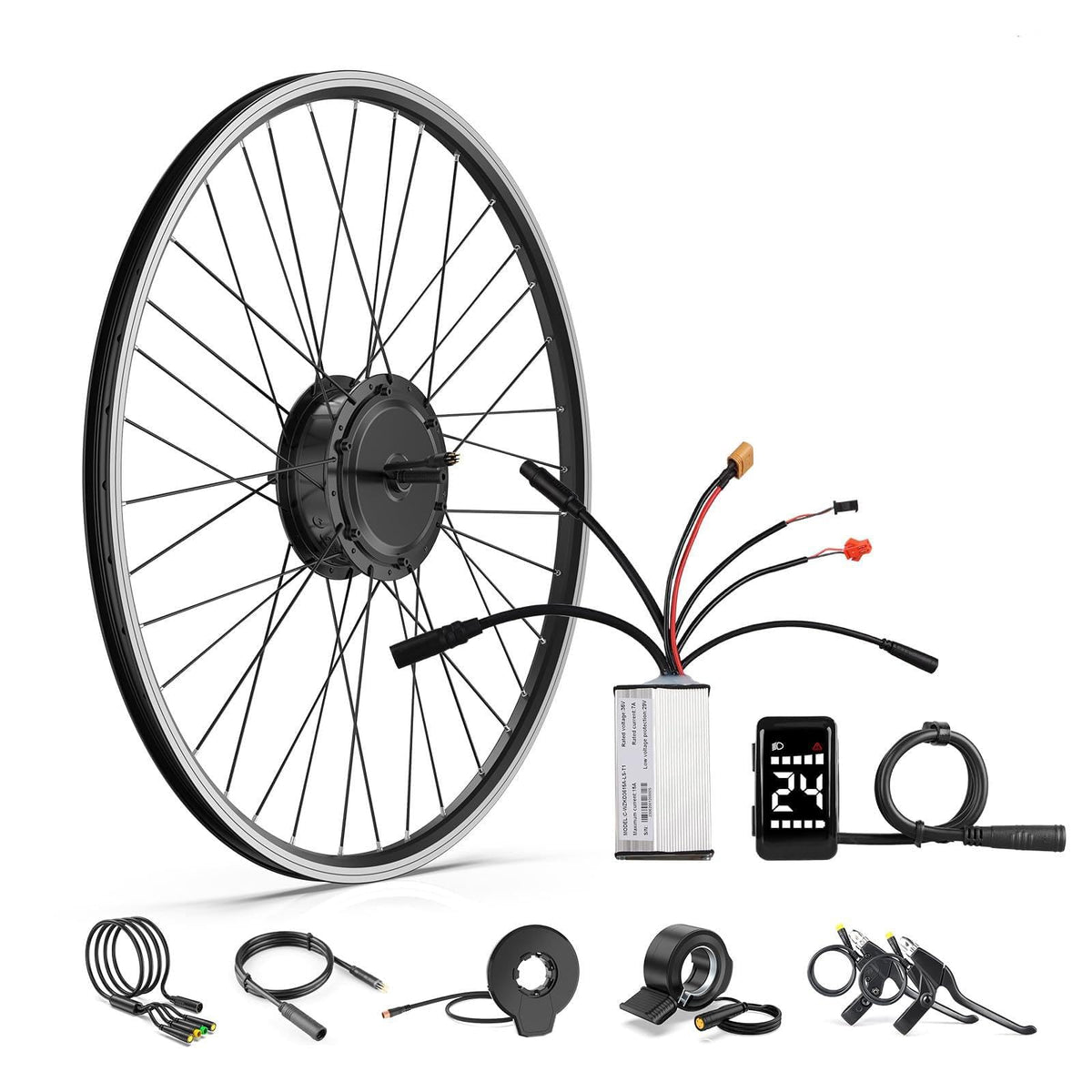 48V 500W Front Hub Motor Ebike Conversion Kit with Display O22637