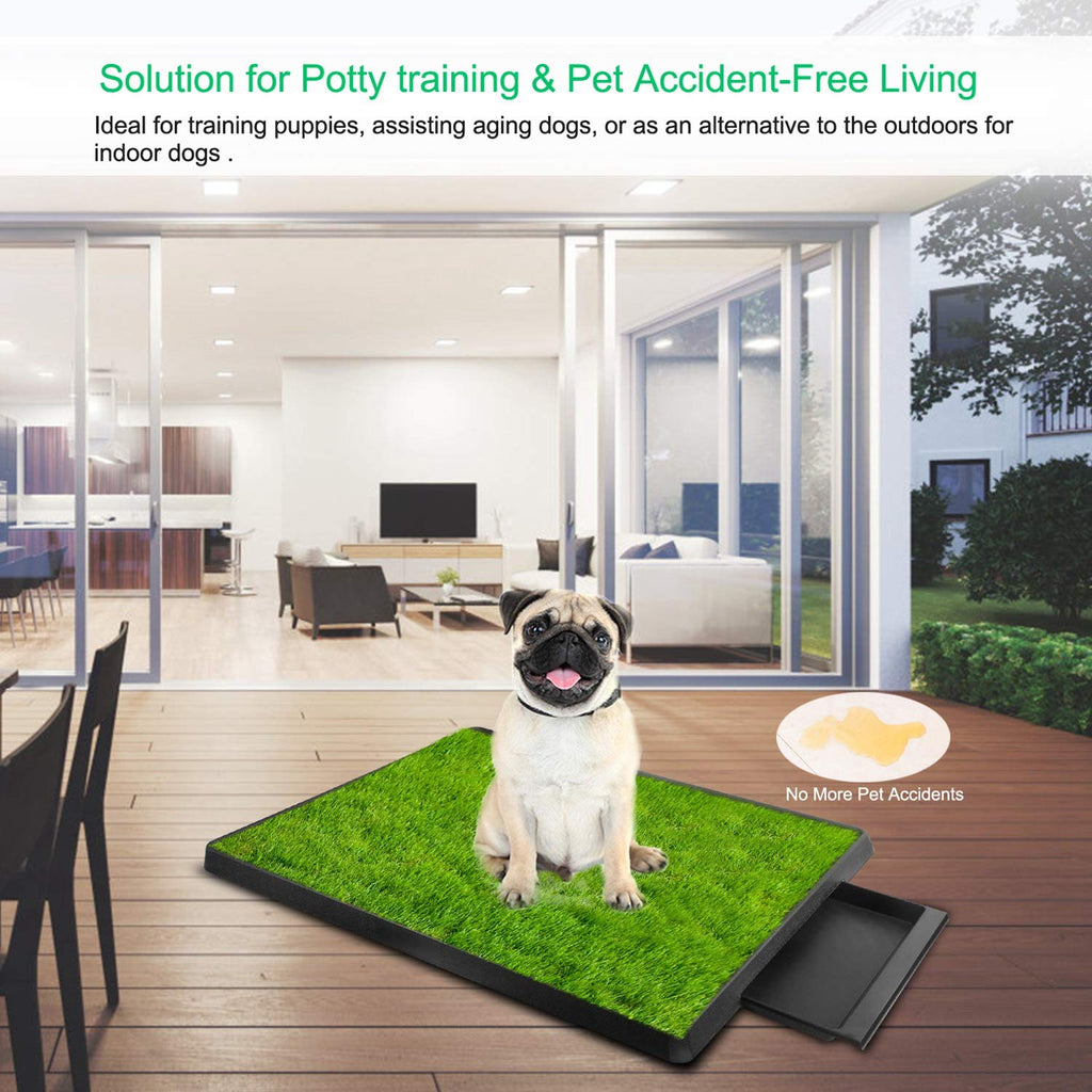 Artificial Grass Dog Potty Mat with Removable Waste Tray Z981217