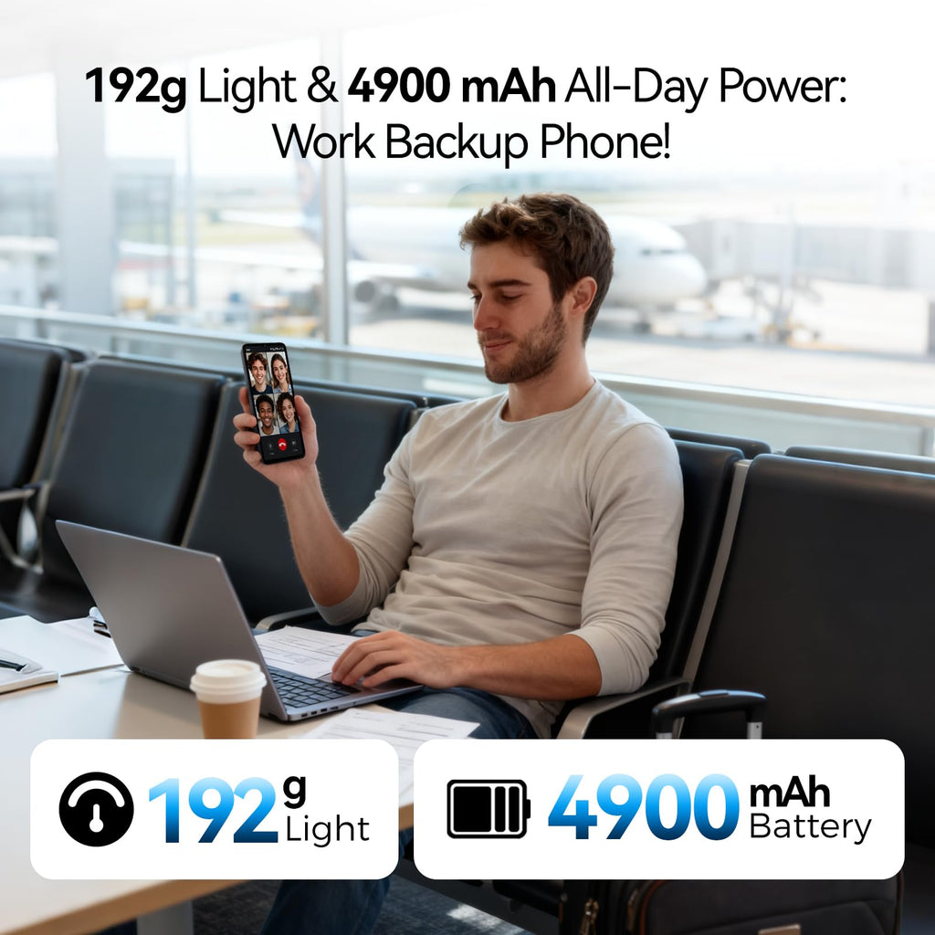 Ultra-Light 6.75" Big Screen 4G+64GB 13MP Dual Camera 4900mAh Android 14 Dual SIM Smartphone L302