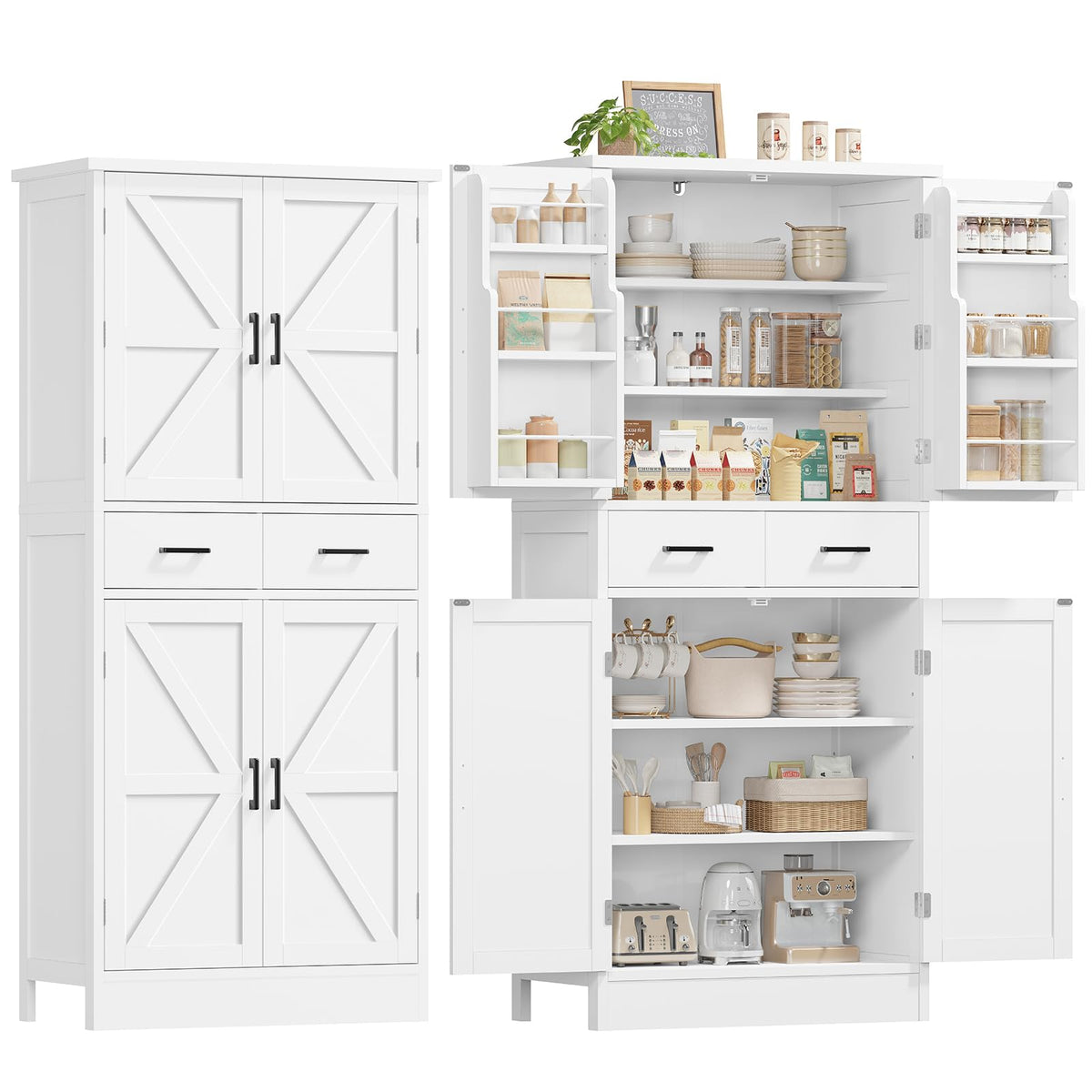 Pantry Cabinet with Barn Doors Z98471