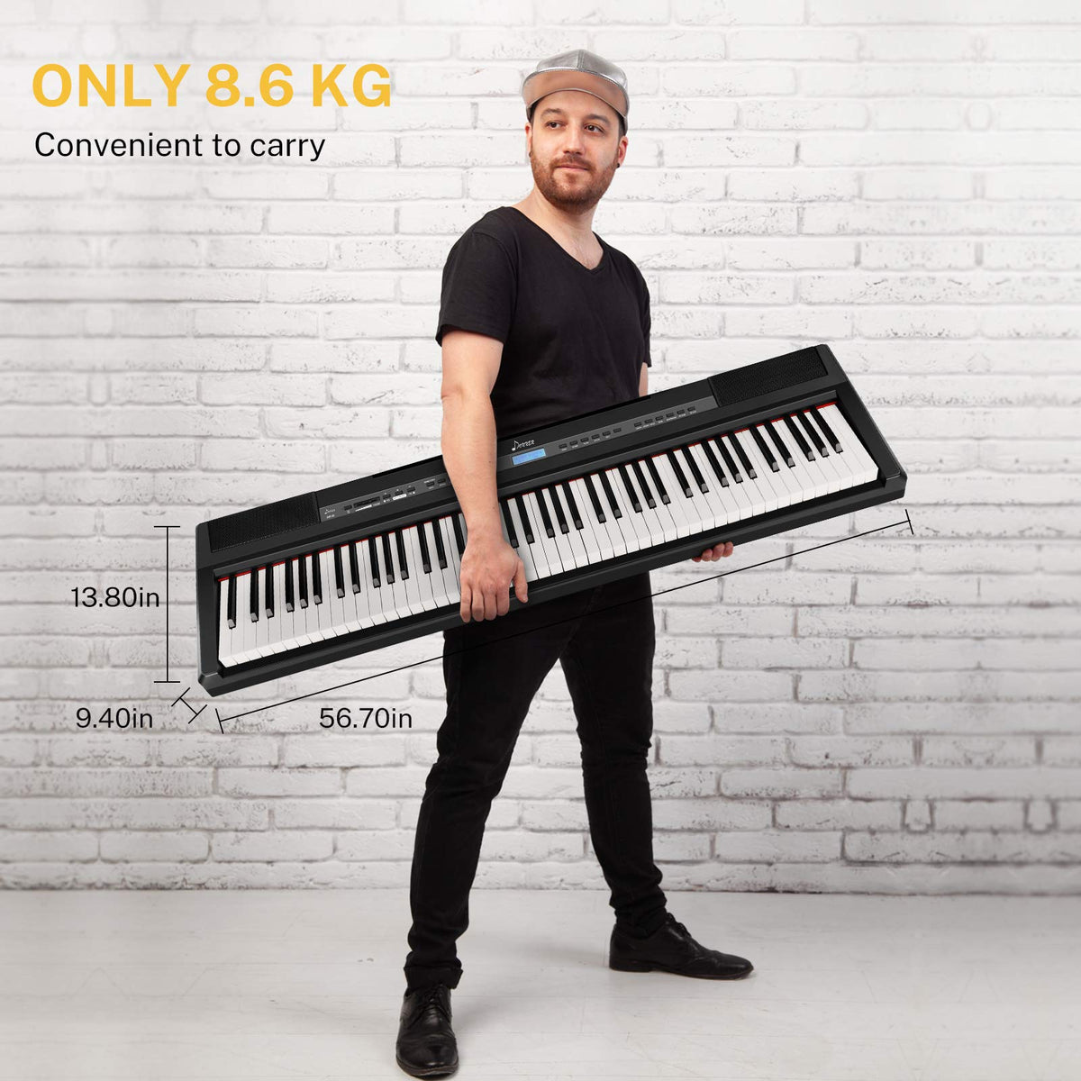 88 Key Weighted Digital Piano with Sustain Pedal X9441