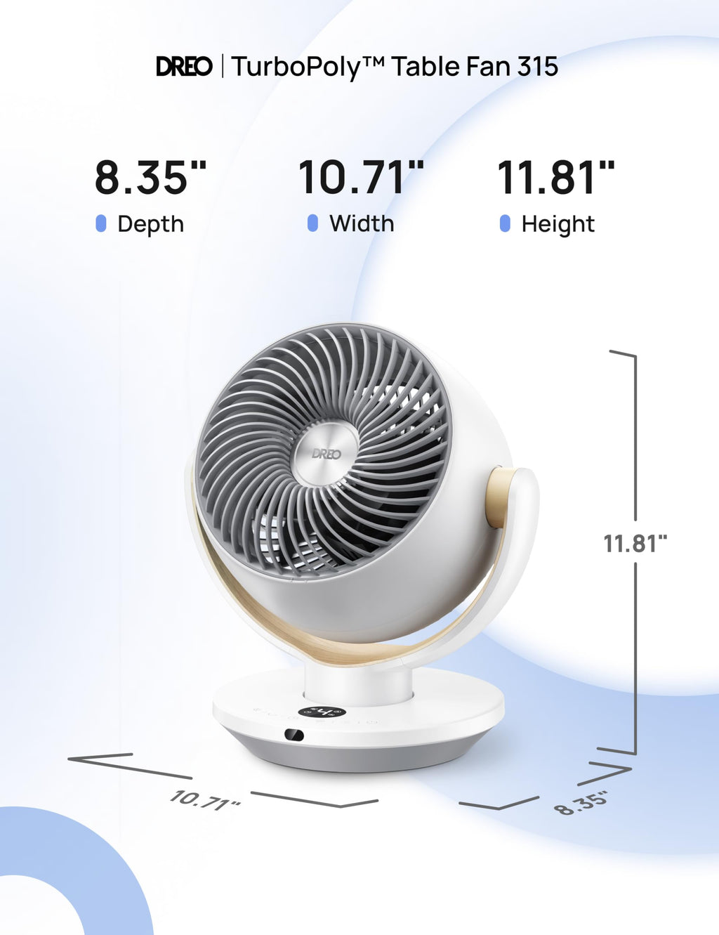 11 Inch Desk Air Circulator Fan with Remote M9524