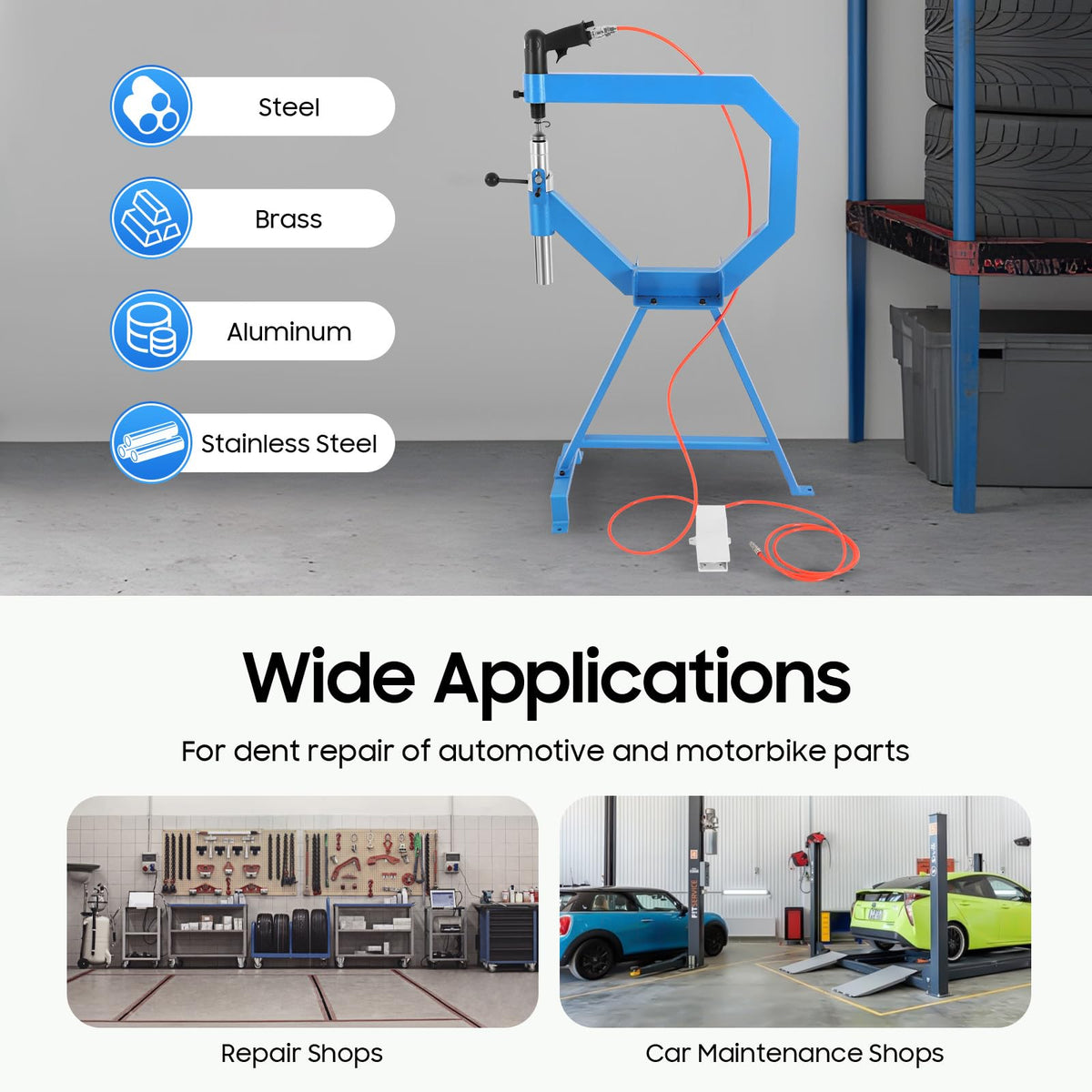 Pneumatic Planishing Hammer Thin Plate Shaping Machine with Foot Pedal P74033