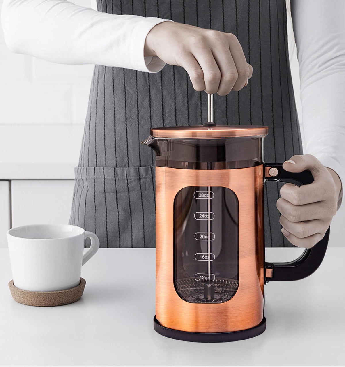 8 Cups 34 oz Stainless Steel French Press Coffee Maker L707