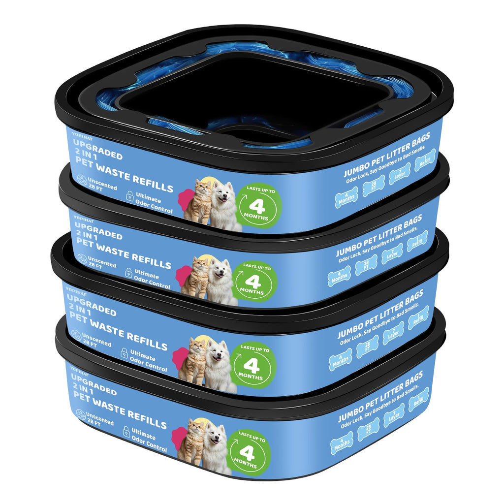 Dog Cat Poop Litter Bags 4 Pack Refill Bags K992