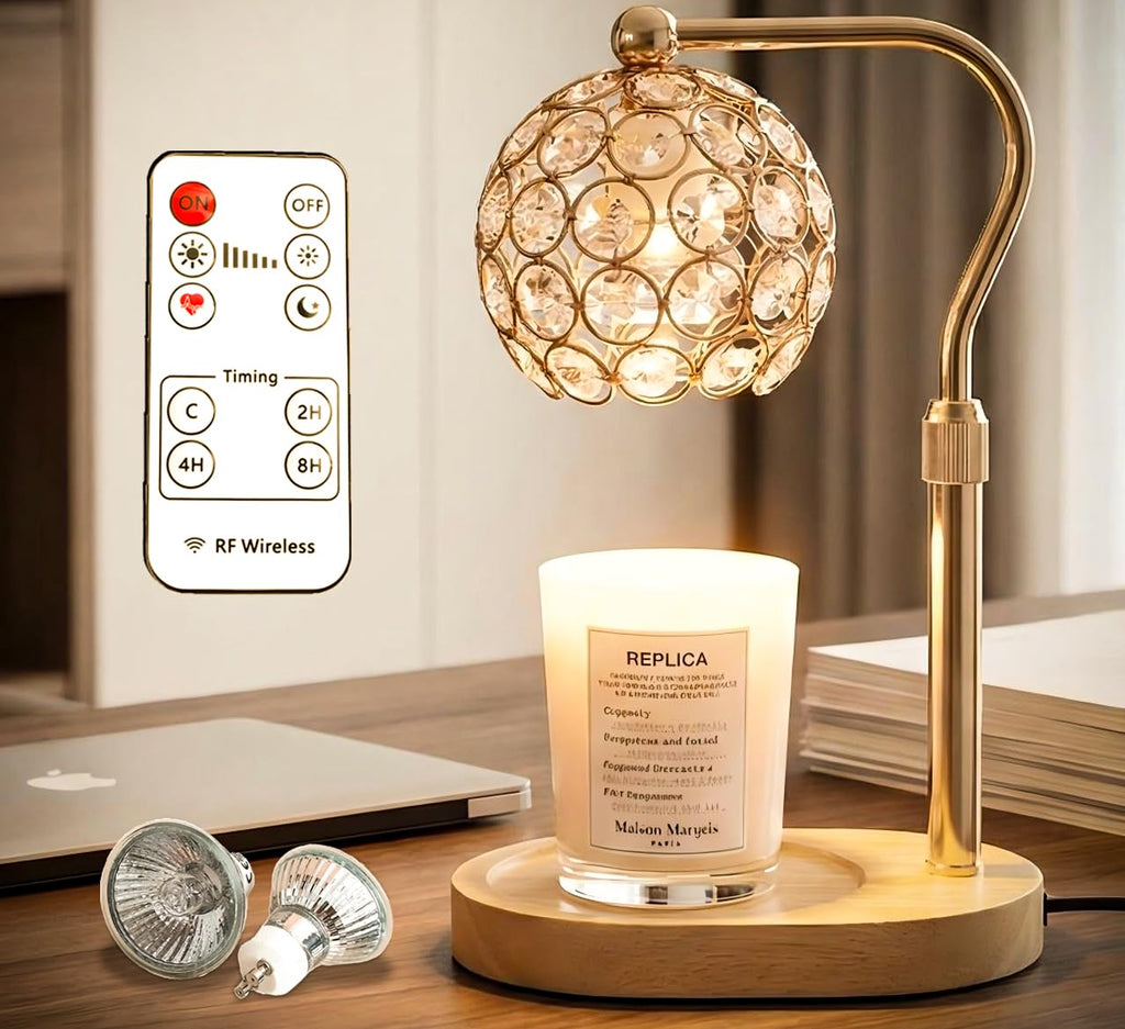 Candle Warmer Lamp with Timer & Dimmer, Adjustable Height F2386