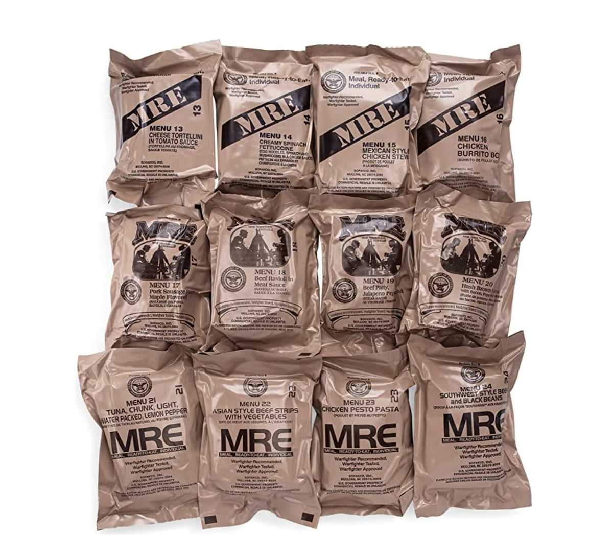 MRE Meals Ready to Eat 12 Pack D3510
