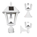 White Outdoor Solar Post Light with 3 Mounting Options Q31393