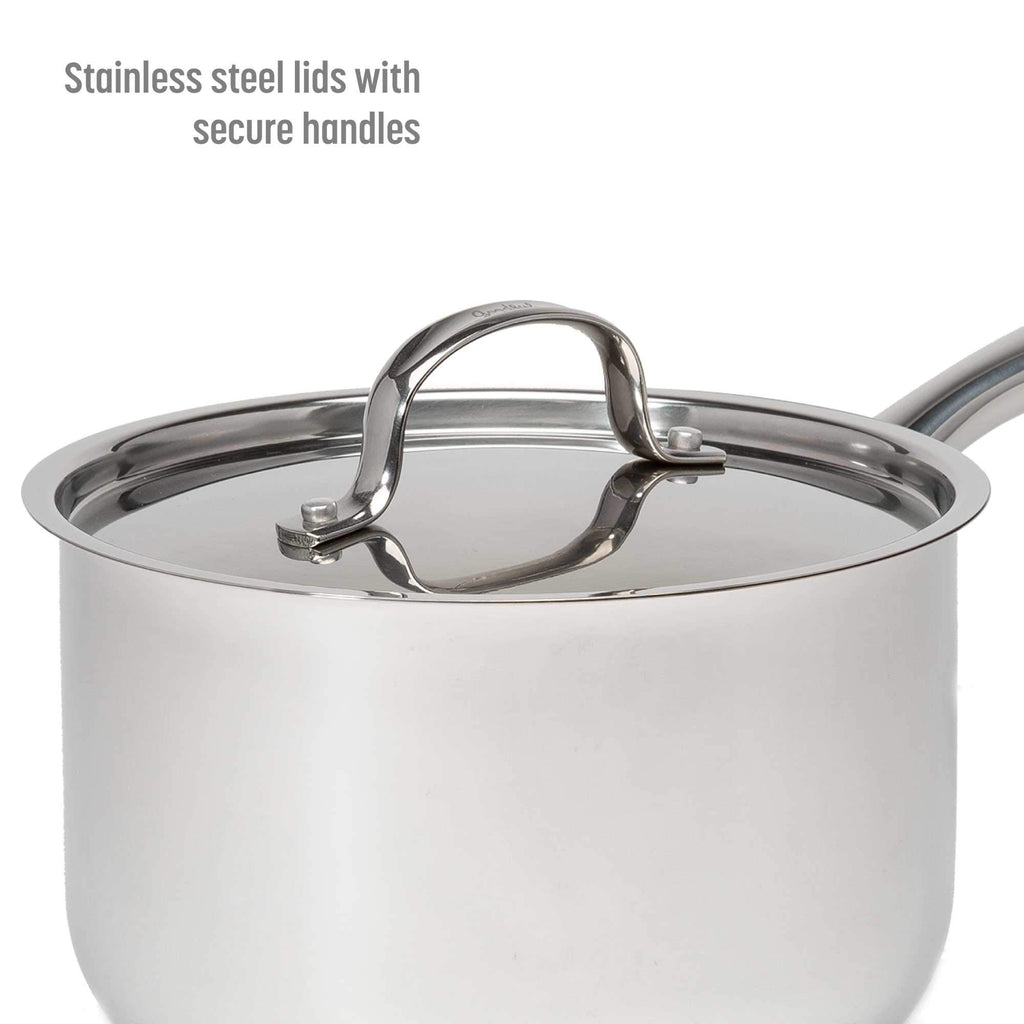 12-Piece Stainless Steel Cookware Set with Non Stick Frying Pan S602244