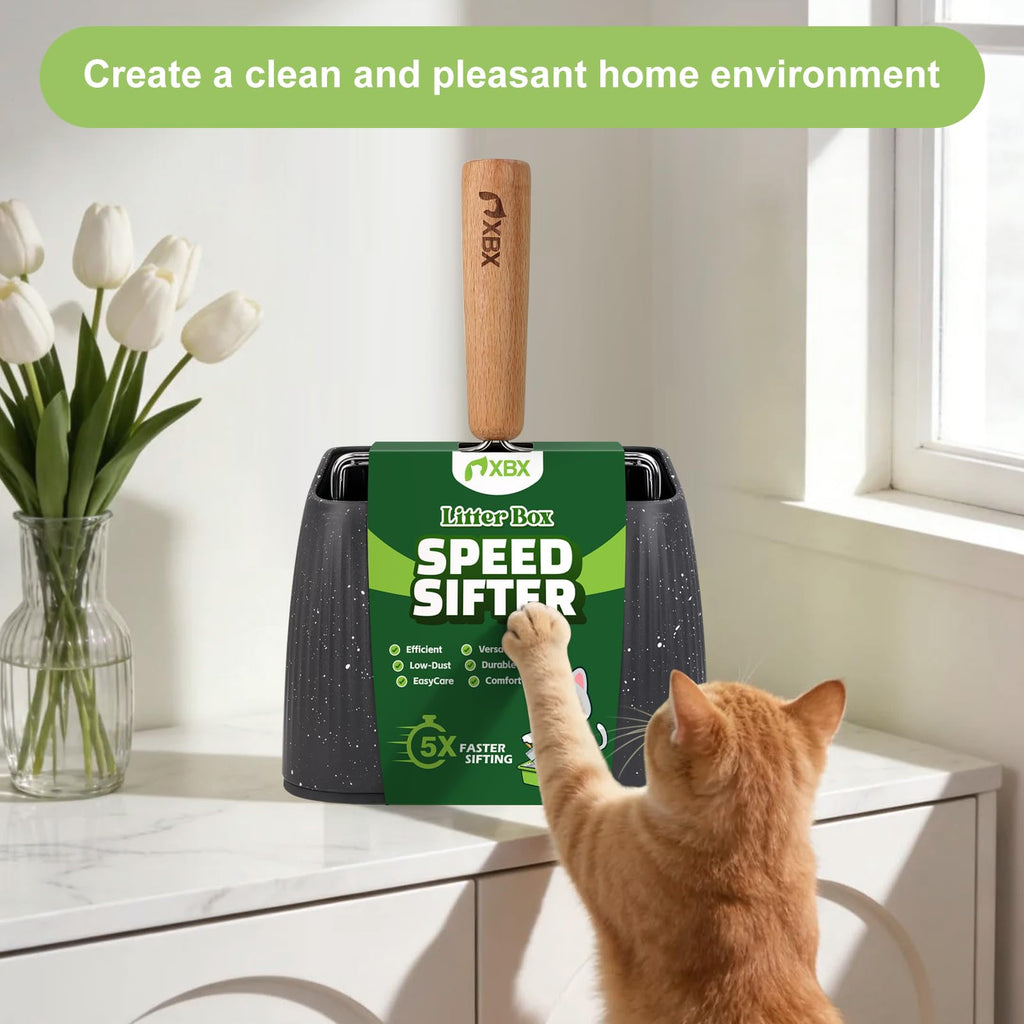 Heavy Duty Stainless Steel Cat Litter Scoop with Holder Y843