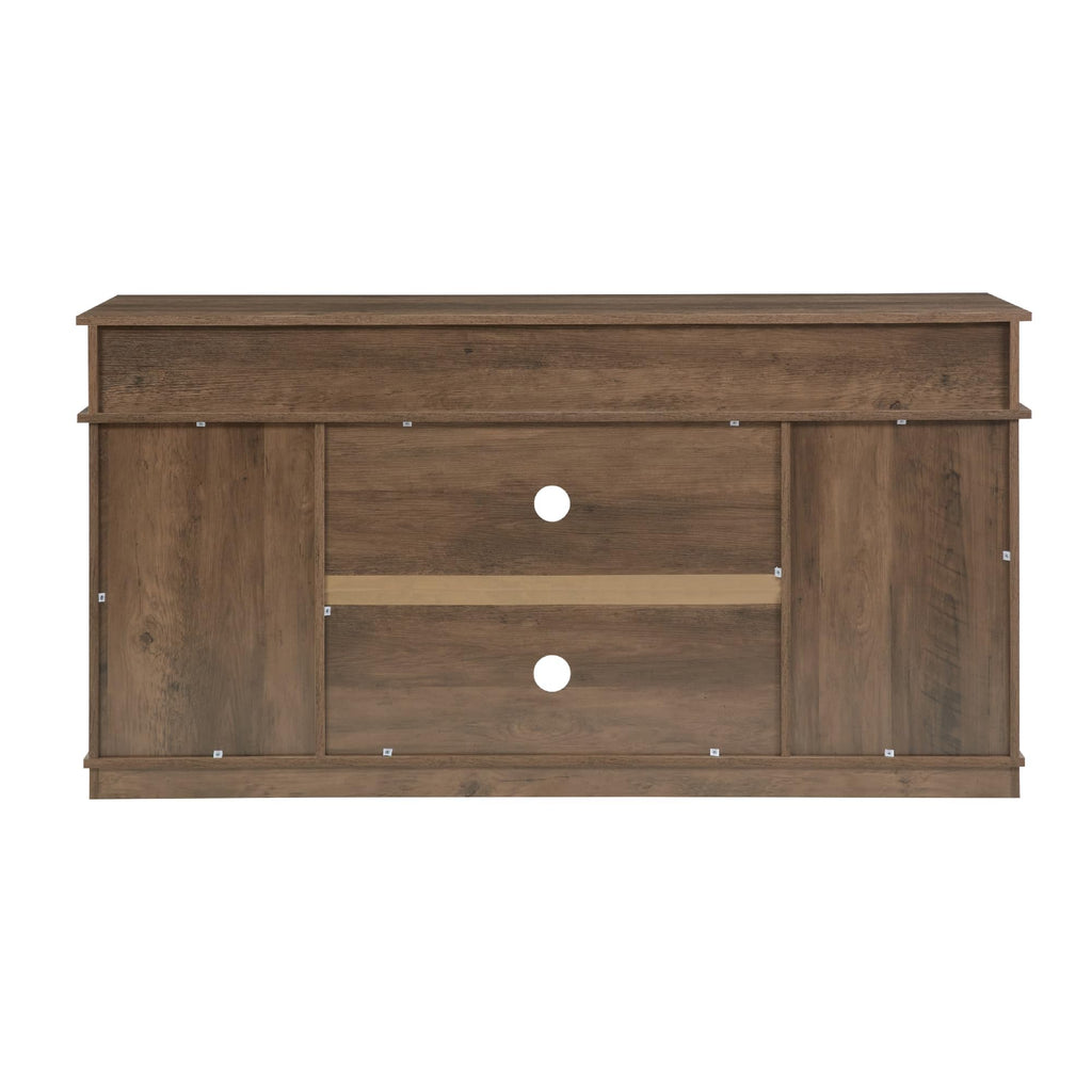 Farmhouse Wood TV Stand with Sliding Barn Doors N147814