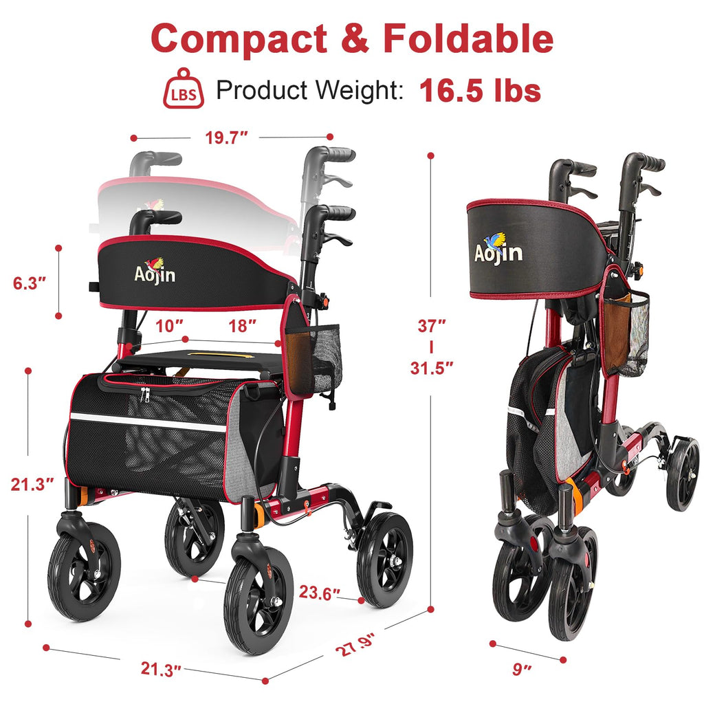 Red Walker with Seat 350lbs B81114