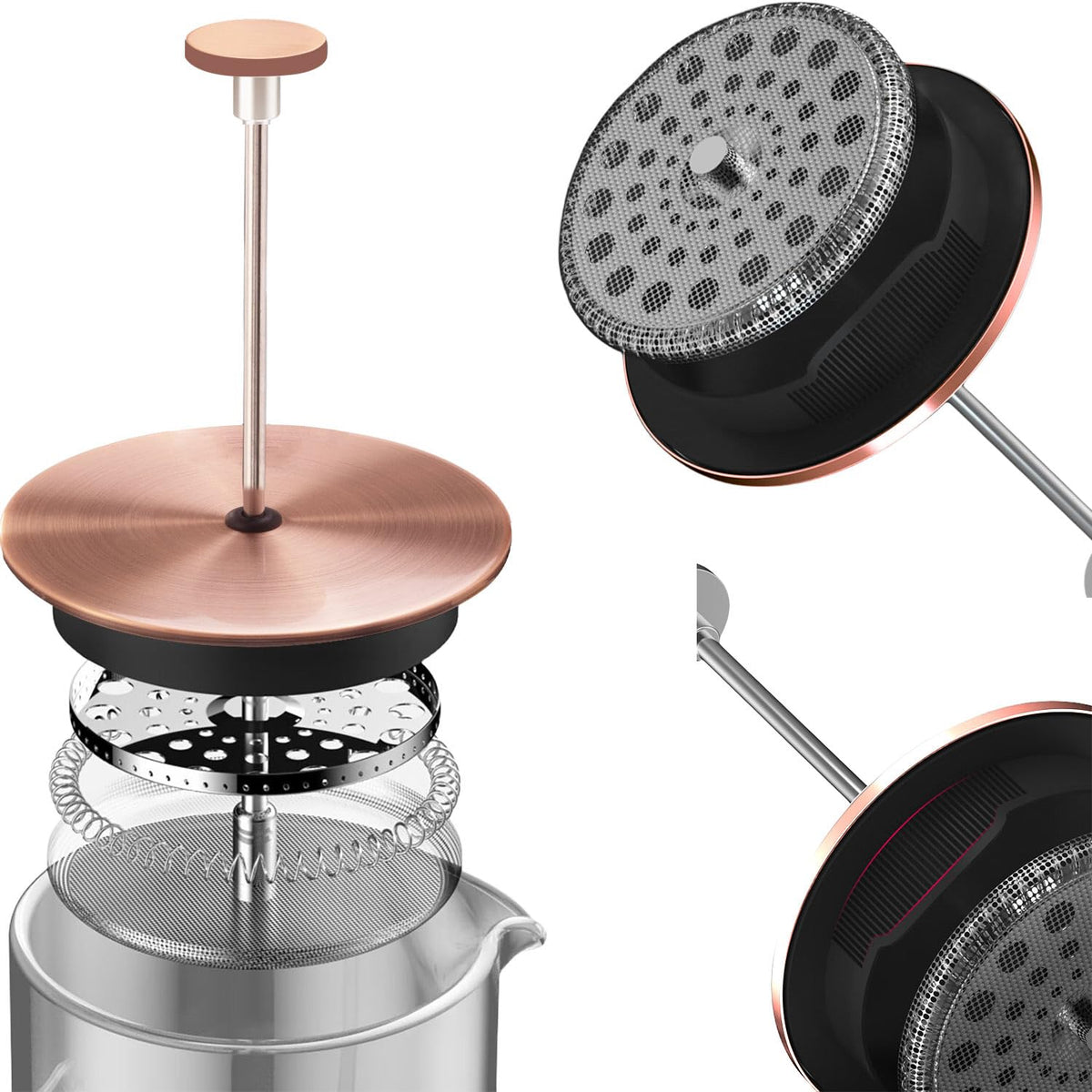 8 Cups 34 oz Stainless Steel French Press Coffee Maker L707
