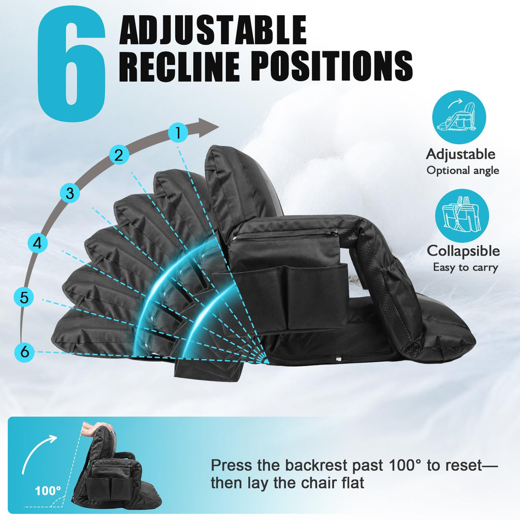 Wide Padded Stadium Seat with Back Support and Cup Holder X900