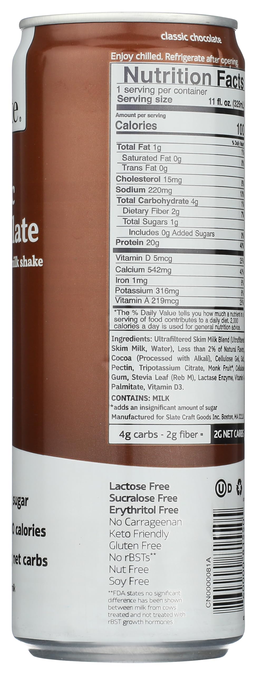 High Protein Chocolate Milk Shake 11 Fl Oz B14422
