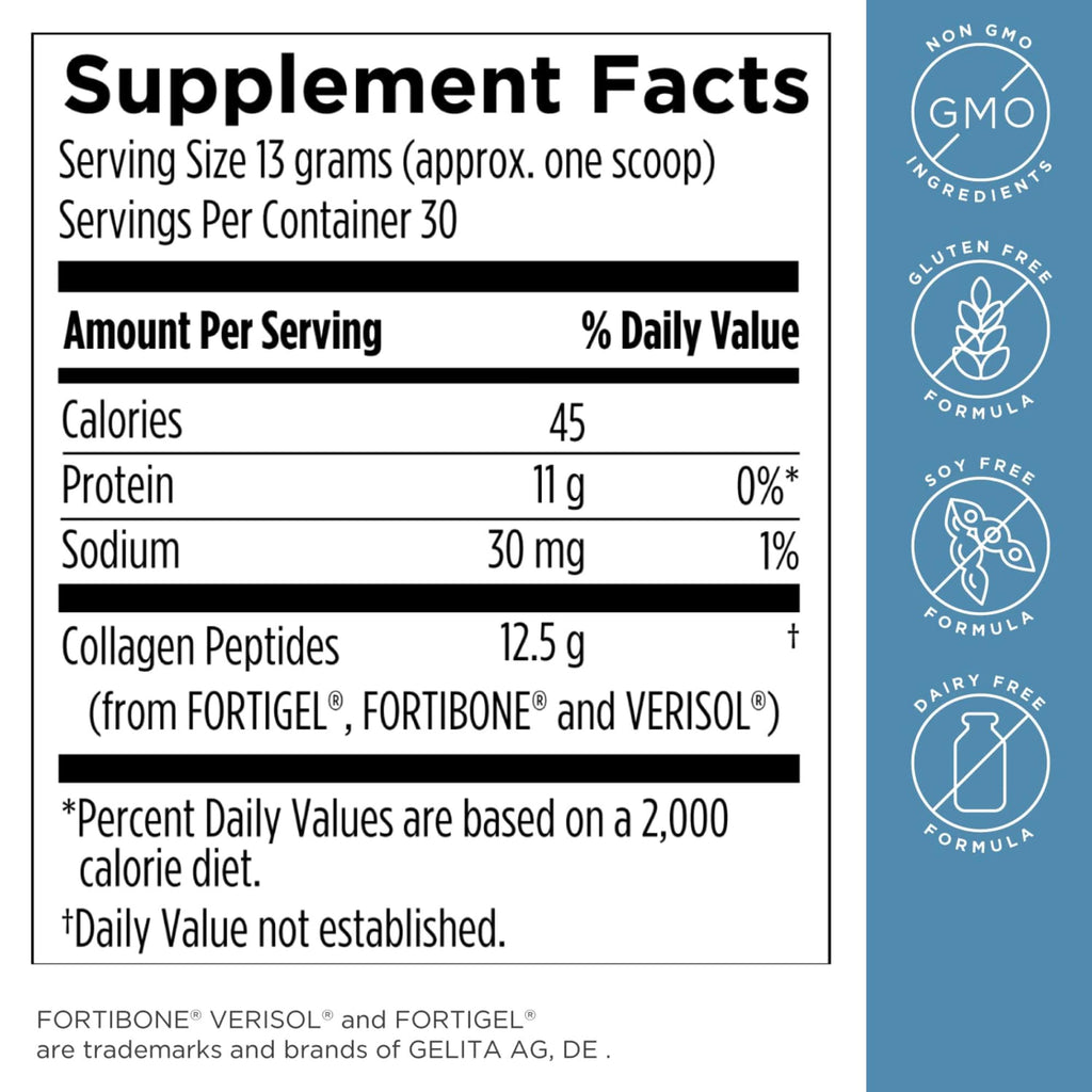 Hydrolyzed Collagen Peptides Powder Unflavored 30 Servings Y553503
