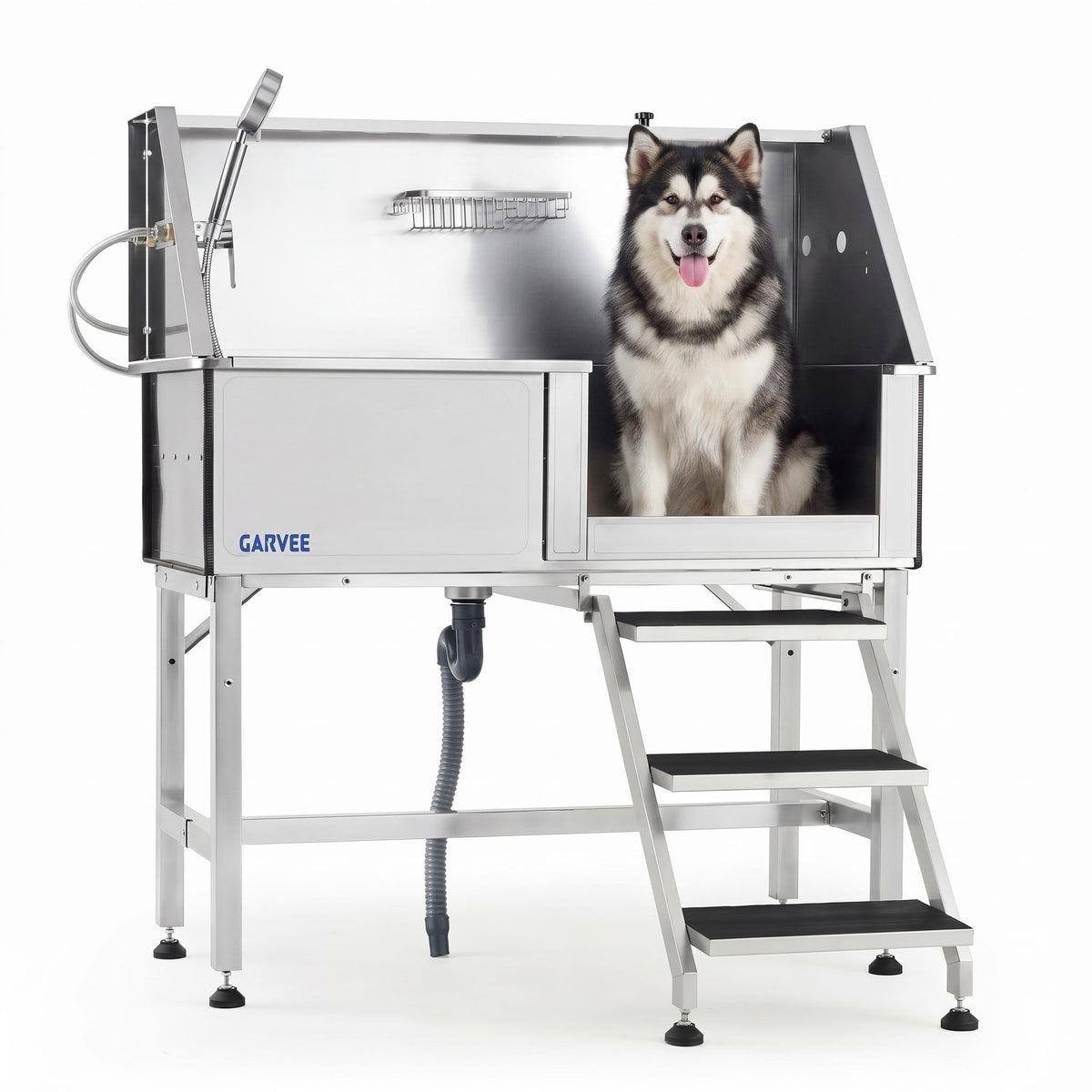 46 Inch Dog Washing Station with Walk-in Stair B593