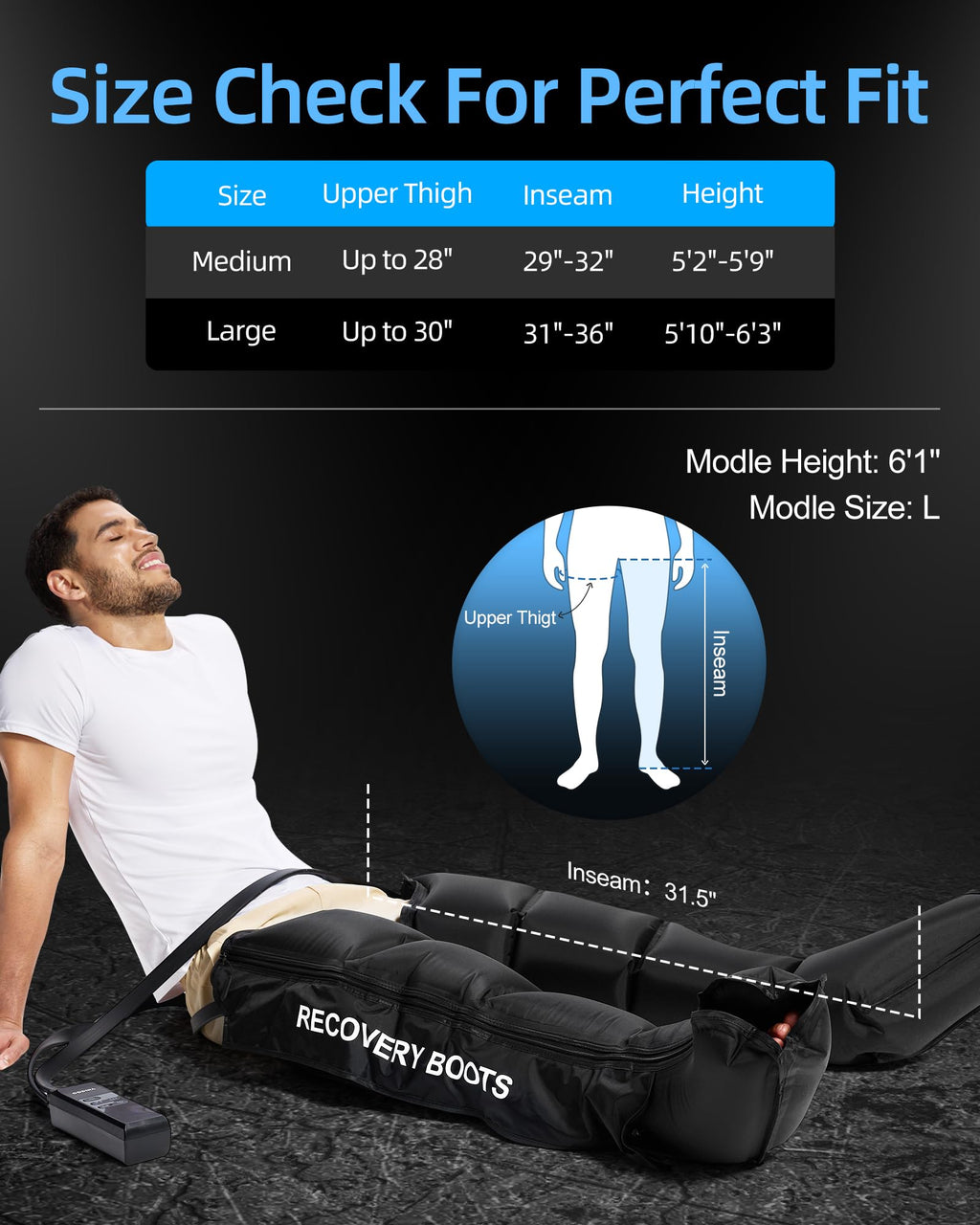 Air Leg Massager with Compression Boots C410561