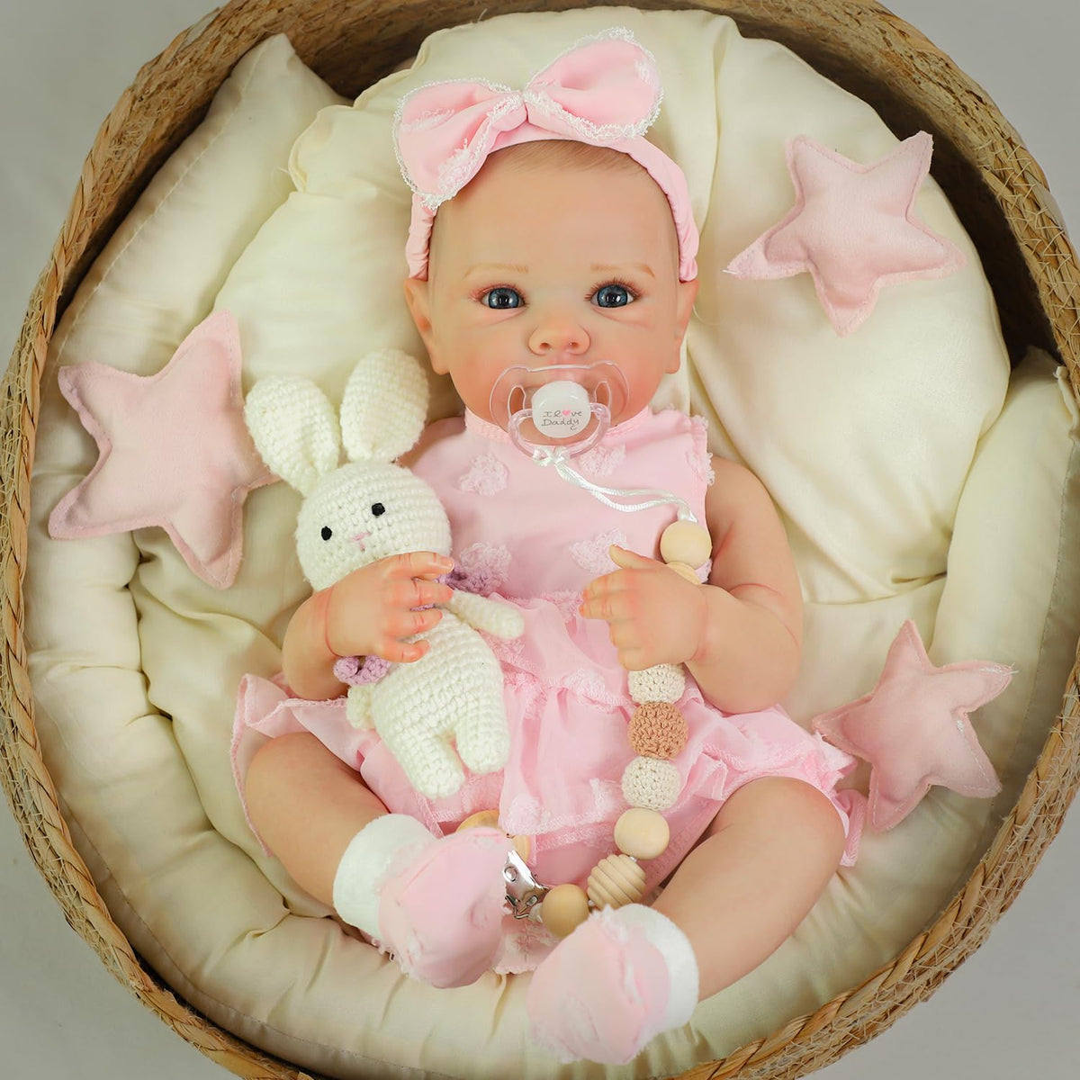 20 Inch Realistic Lifelike Newborn Baby Doll Girl with Vinyl Body C243757