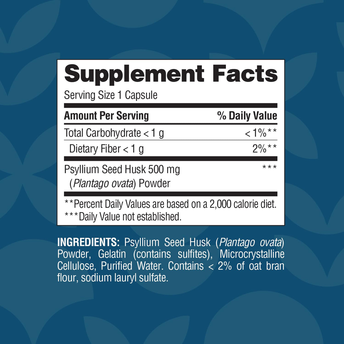 Psyllium Husk 500 mg Capsules 200 Count C545187