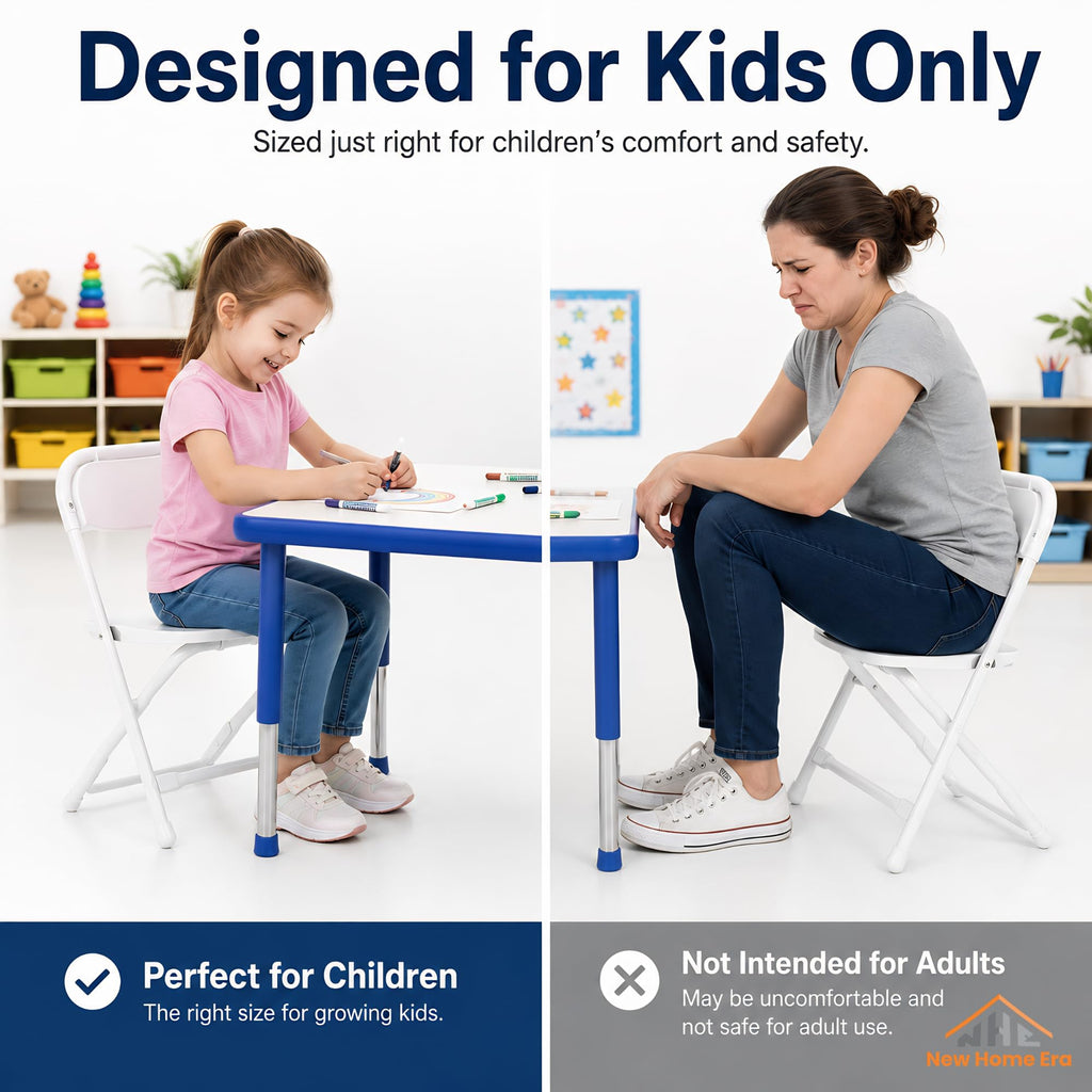 White Kids Plastic Folding Chair with Steel Frame R392