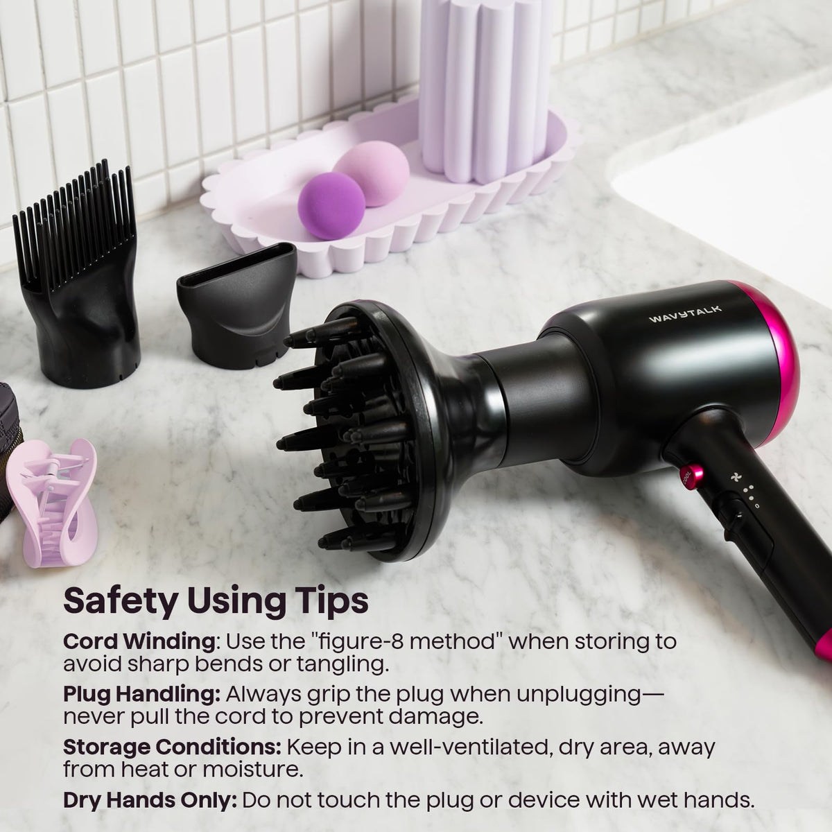 Ionic Hair Dryer with Diffuser G101131