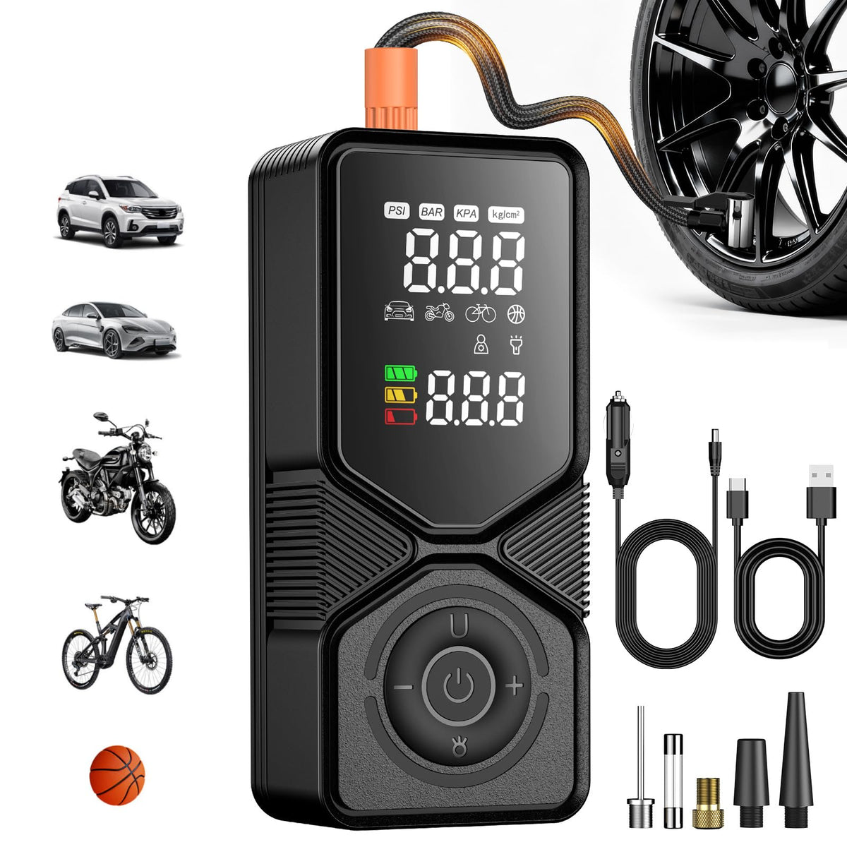 Portable Air Compressor 150PSI Cordless Tire Inflator O6605