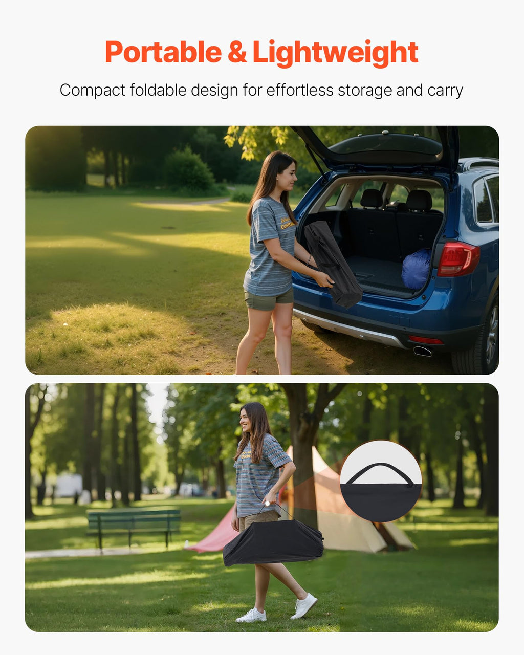 Folding Camping Table 28 inch Silver G391278