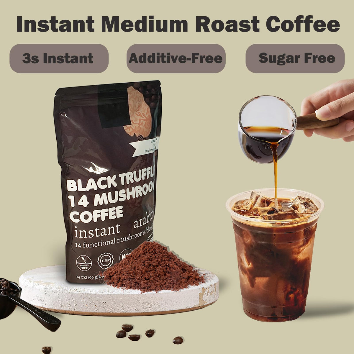 14 in 1 Mushroom Coffee Medium Roast Instant 396g X38100