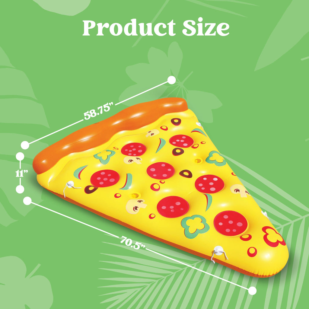 Inflatable Pizza Slice Pool Float with Cup Holders Y244529
