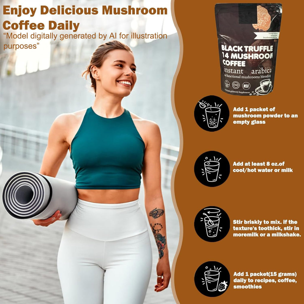 14 in 1 Mushroom Coffee Medium Roast Instant 396g X38100