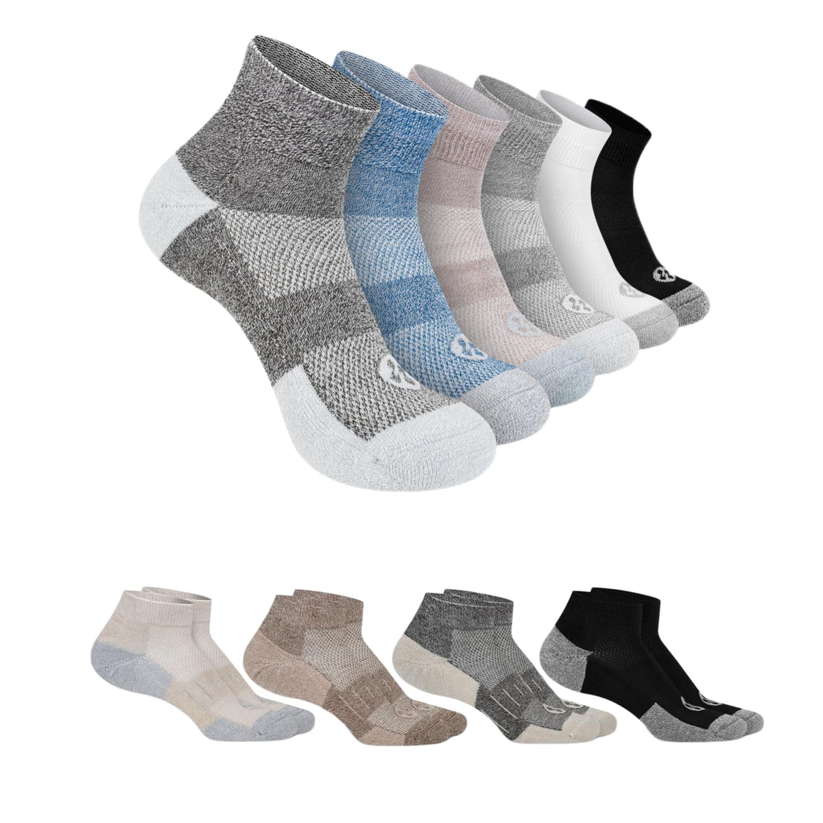 Diabetic Socks for Men, 10 Pairs Ankle & Low Cut Size 9-15 X94003