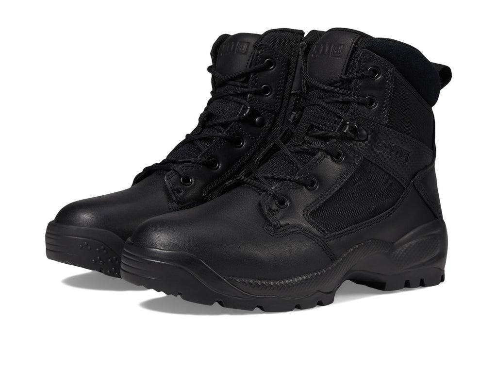 Black 6-Inch Side-Zip Work Boots Y33033