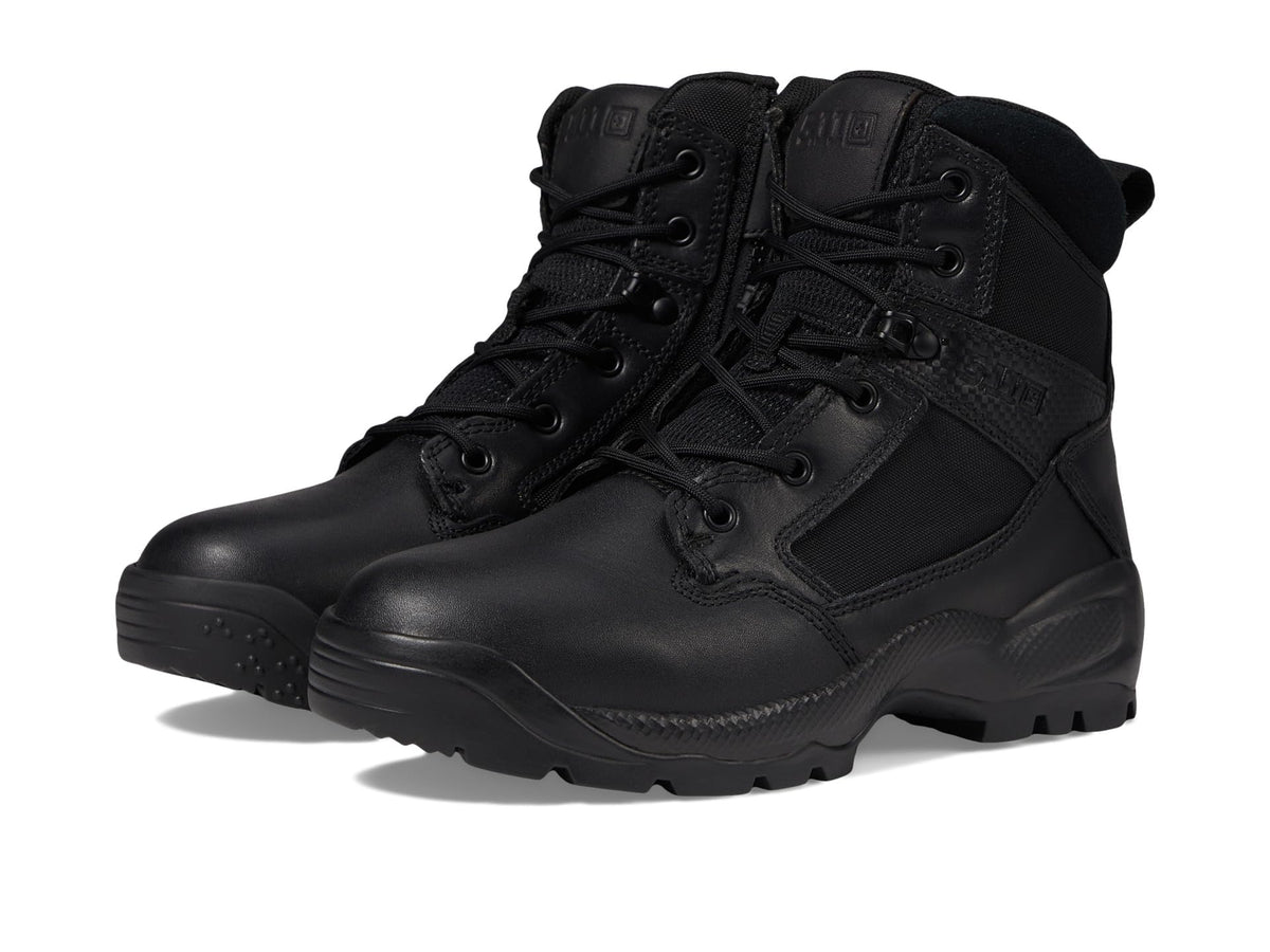 Black 6-Inch Side-Zip Work Boots Y33033