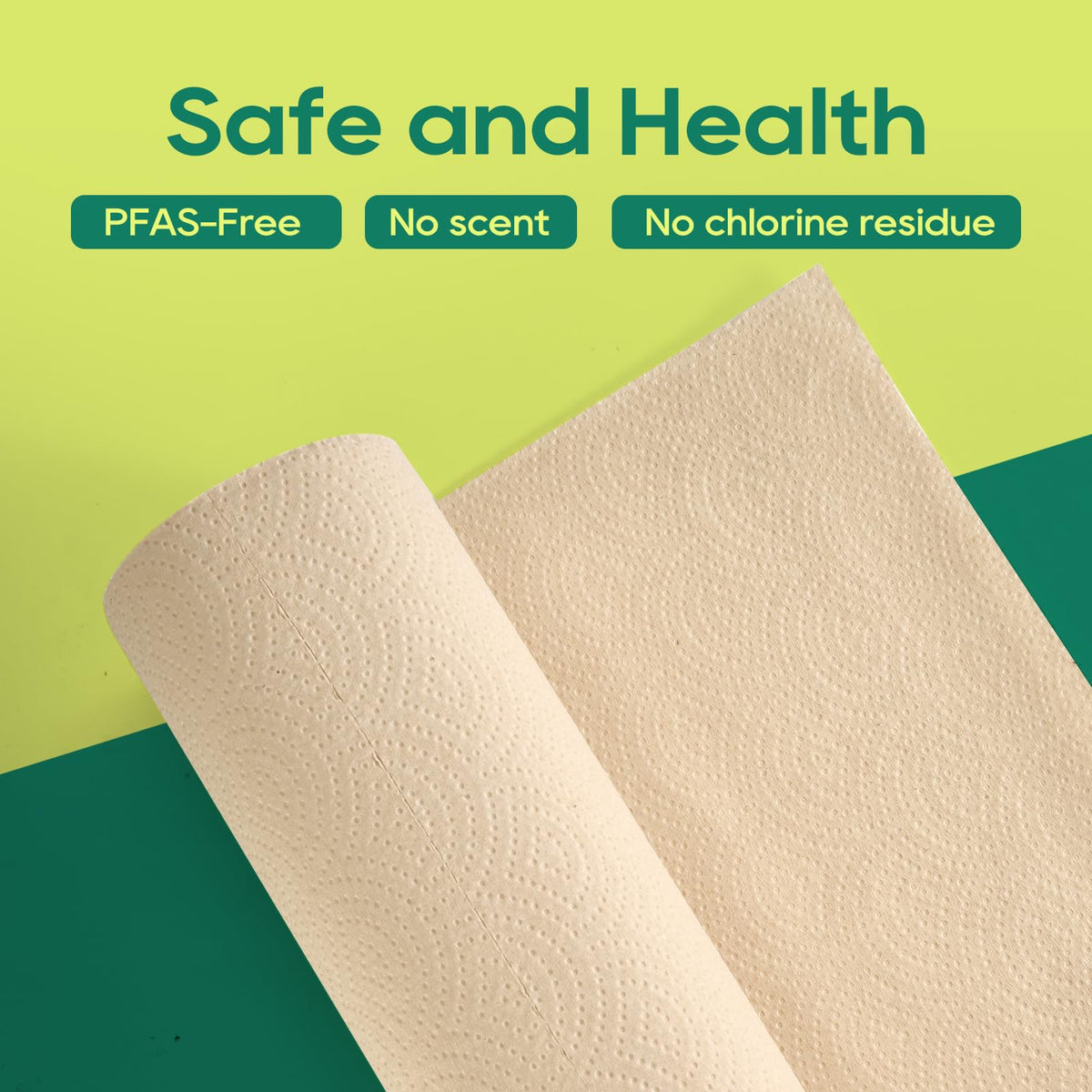 Bamboo Paper Towels, 8 Rolls, 2 Ply 120 Sheets Q1167