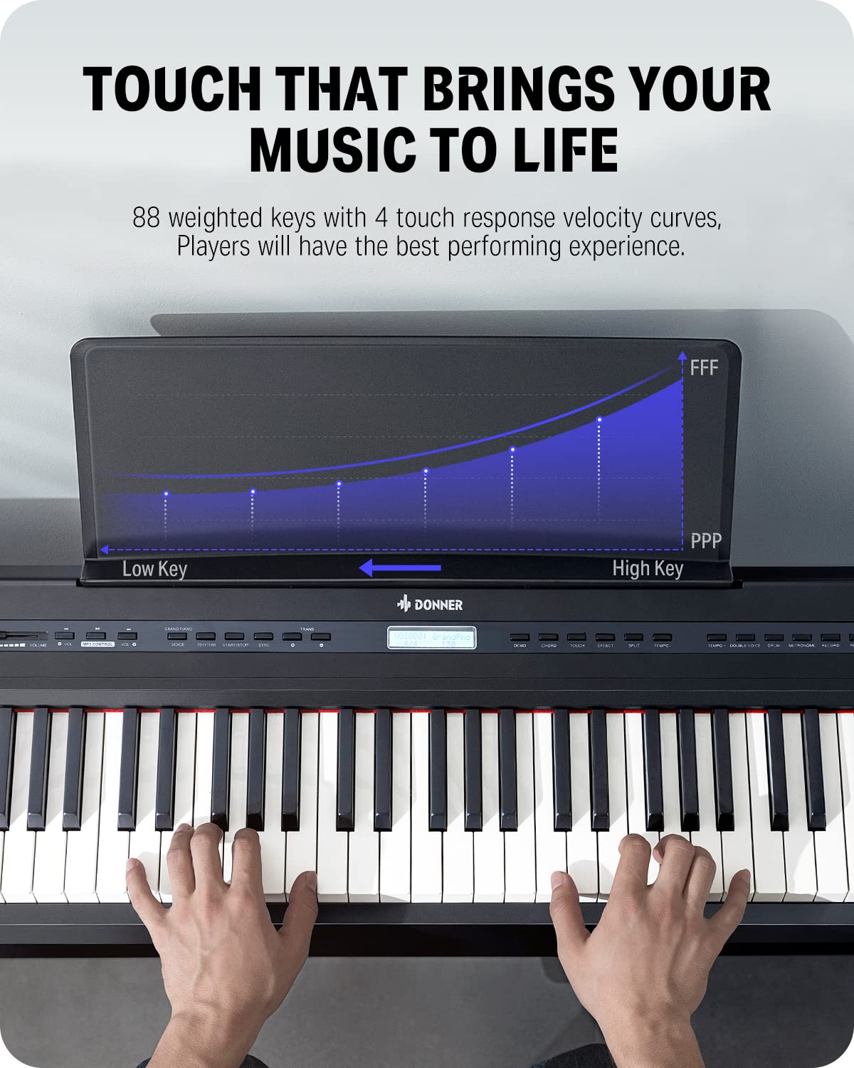 88 Key Weighted Digital Piano with Sustain Pedal X9441