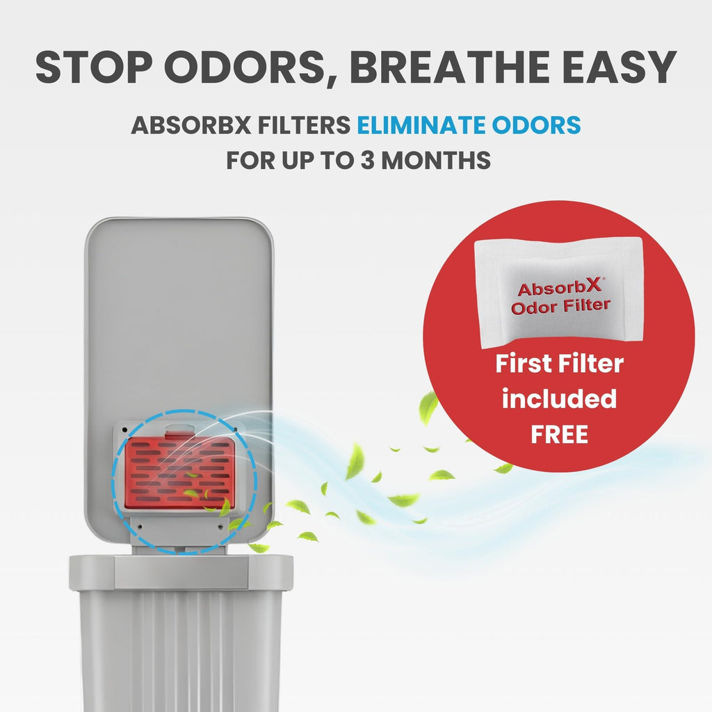 50 L Slim Step Pedal Kitchen Trash Can with Odor Filter I593
