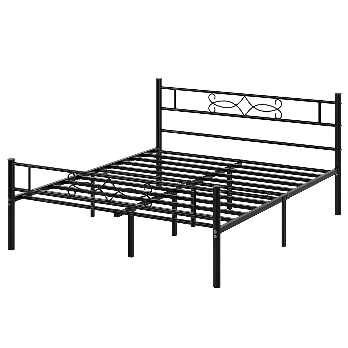 14" Full Size Metal Platform Bed Frame with Headboard J30937