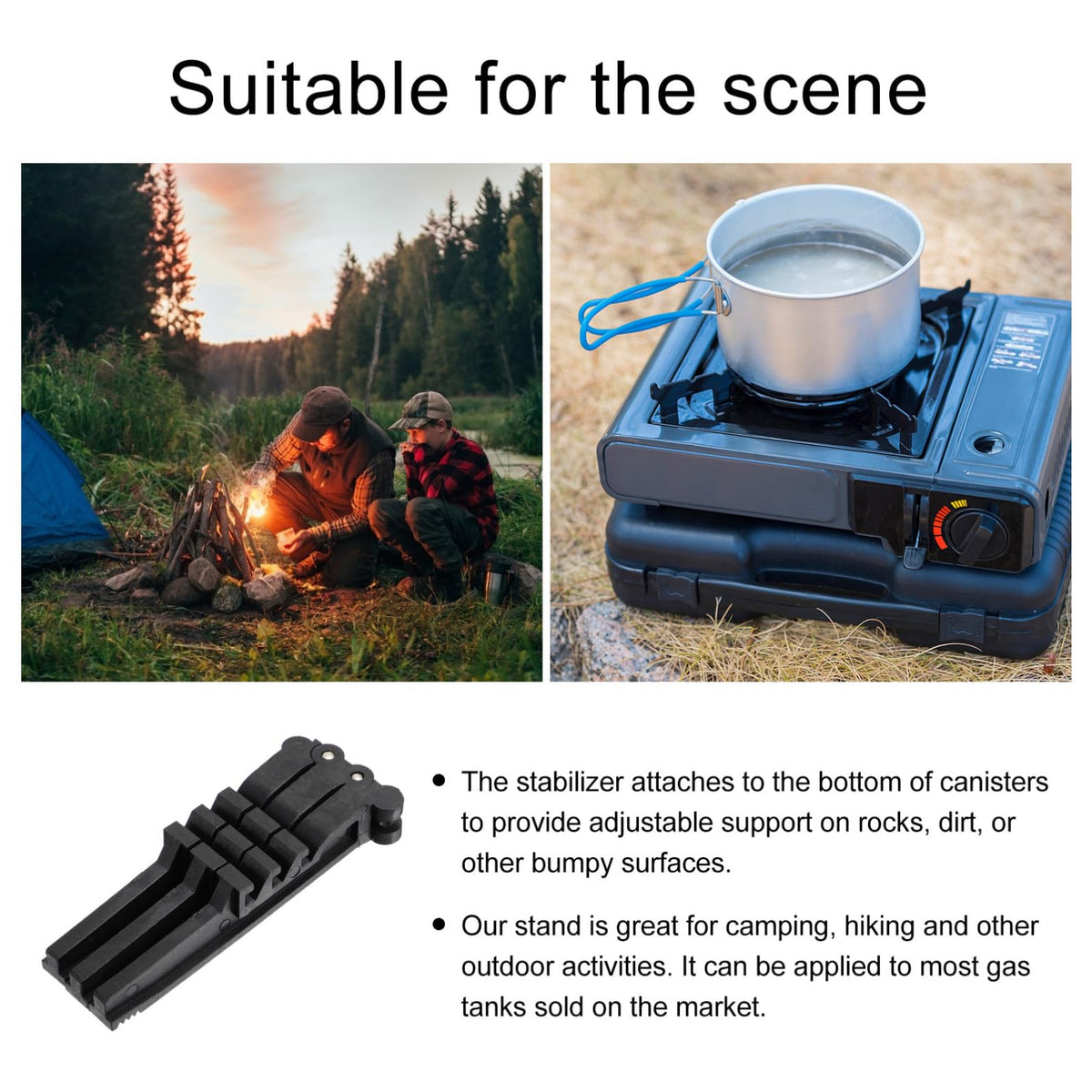 Folding Camping Stove Stand Tripod Fuel Can Stabilizer S90439