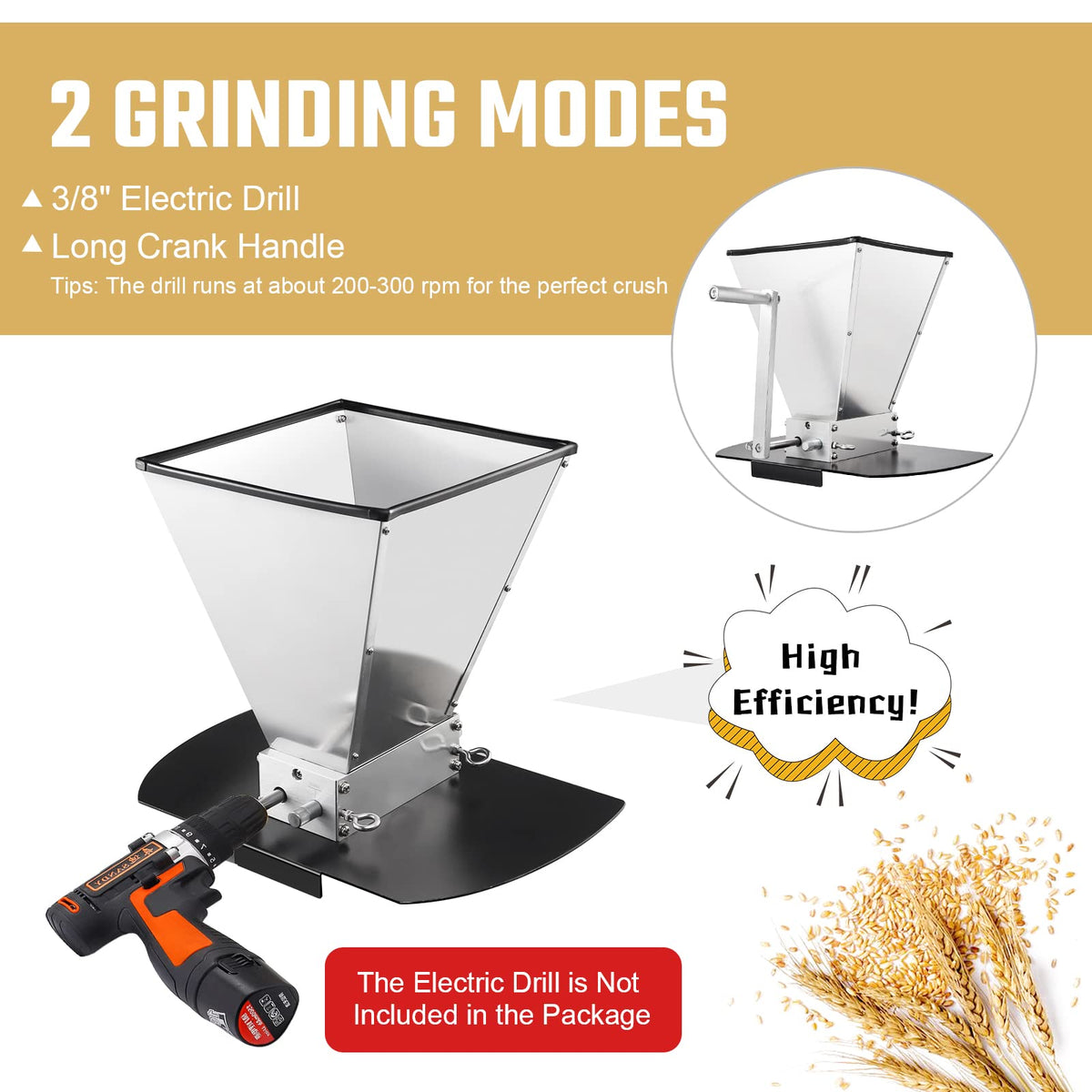 Manual Grain Mill with Stainless Steel Roller G373566