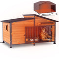 Extra Large Heated Insulated Weatherproof Dog Kennel with Heating Pad Y804852