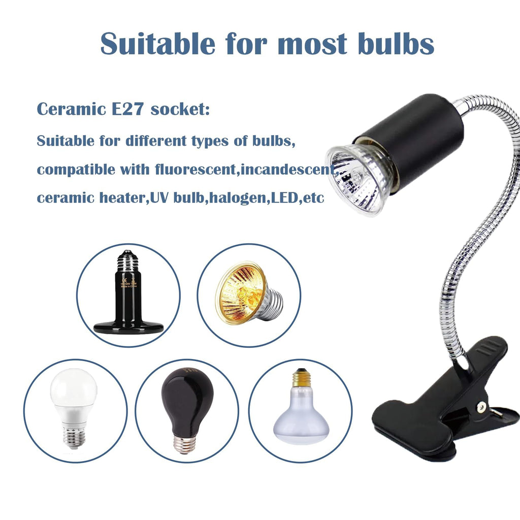 UVA UVB Reptile Heat Lamp with Two Heat Bulbs K6884