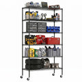 Black Adjustable Metal Wire Shelving Unit K811