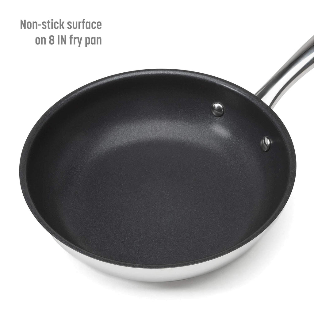 12-Piece Stainless Steel Cookware Set with Non Stick Frying Pan S602244